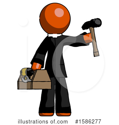 Royalty-Free (RF) Orange Design Mascot Clipart Illustration by Leo Blanchette - Stock Sample #1586277