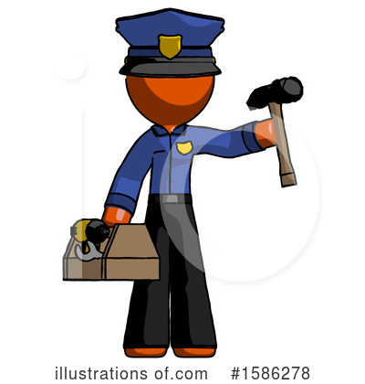 Royalty-Free (RF) Orange Design Mascot Clipart Illustration by Leo Blanchette - Stock Sample #1586278