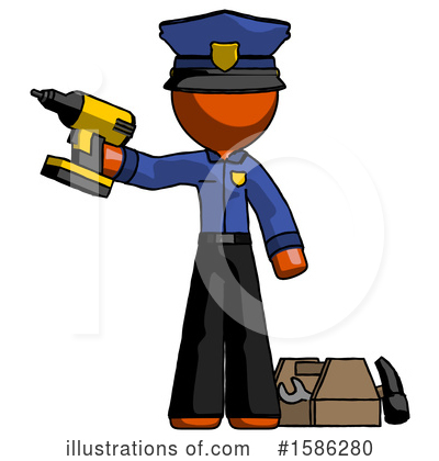 Royalty-Free (RF) Orange Design Mascot Clipart Illustration by Leo Blanchette - Stock Sample #1586280
