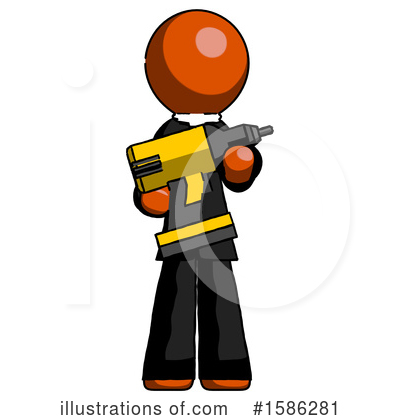 Royalty-Free (RF) Orange Design Mascot Clipart Illustration by Leo Blanchette - Stock Sample #1586281