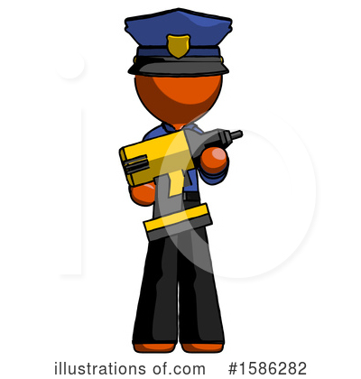 Royalty-Free (RF) Orange Design Mascot Clipart Illustration by Leo Blanchette - Stock Sample #1586282