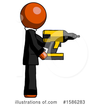 Royalty-Free (RF) Orange Design Mascot Clipart Illustration by Leo Blanchette - Stock Sample #1586283