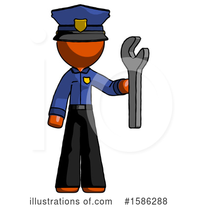 Royalty-Free (RF) Orange Design Mascot Clipart Illustration by Leo Blanchette - Stock Sample #1586288
