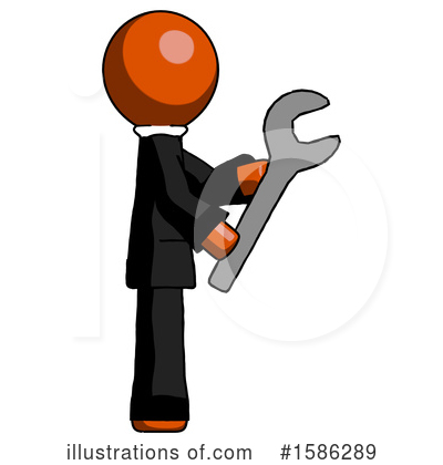Royalty-Free (RF) Orange Design Mascot Clipart Illustration by Leo Blanchette - Stock Sample #1586289