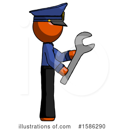 Royalty-Free (RF) Orange Design Mascot Clipart Illustration by Leo Blanchette - Stock Sample #1586290