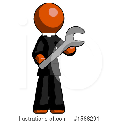Royalty-Free (RF) Orange Design Mascot Clipart Illustration by Leo Blanchette - Stock Sample #1586291