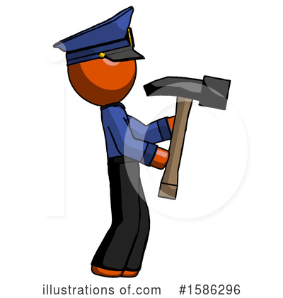 Royalty-Free (RF) Orange Design Mascot Clipart Illustration by Leo Blanchette - Stock Sample #1586296