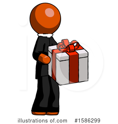 Royalty-Free (RF) Orange Design Mascot Clipart Illustration by Leo Blanchette - Stock Sample #1586299