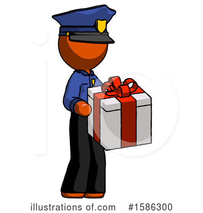 Royalty-Free (RF) Orange Design Mascot Clipart Illustration by Leo Blanchette - Stock Sample #1586300