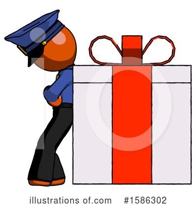 Royalty-Free (RF) Orange Design Mascot Clipart Illustration by Leo Blanchette - Stock Sample #1586302