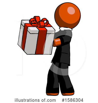 Royalty-Free (RF) Orange Design Mascot Clipart Illustration by Leo Blanchette - Stock Sample #1586304