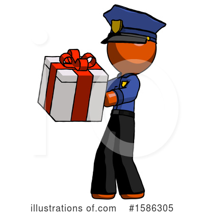 Royalty-Free (RF) Orange Design Mascot Clipart Illustration by Leo Blanchette - Stock Sample #1586305
