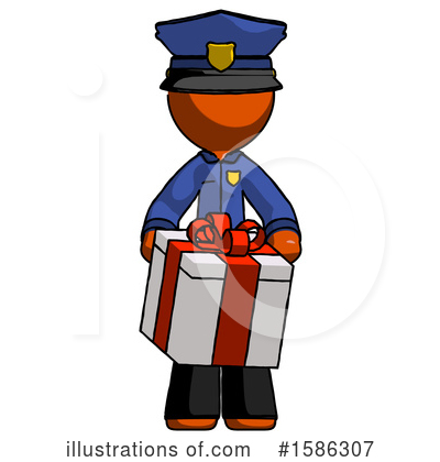 Royalty-Free (RF) Orange Design Mascot Clipart Illustration by Leo Blanchette - Stock Sample #1586307