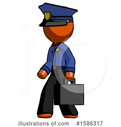 Royalty-Free (RF) Orange Design Mascot Clipart Illustration by Leo Blanchette - Stock Sample #1586317