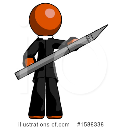 Royalty-Free (RF) Orange Design Mascot Clipart Illustration by Leo Blanchette - Stock Sample #1586336