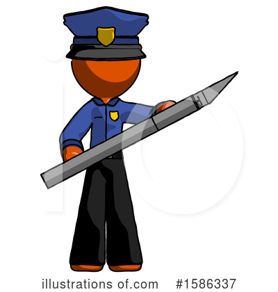 Royalty-Free (RF) Orange Design Mascot Clipart Illustration by Leo Blanchette - Stock Sample #1586337
