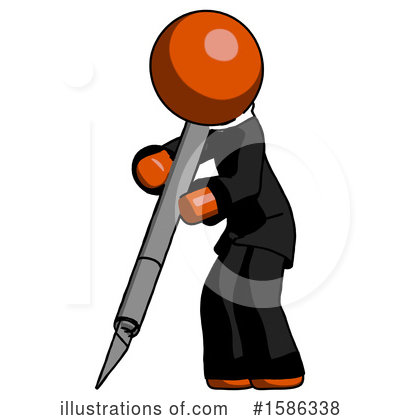 Royalty-Free (RF) Orange Design Mascot Clipart Illustration by Leo Blanchette - Stock Sample #1586338
