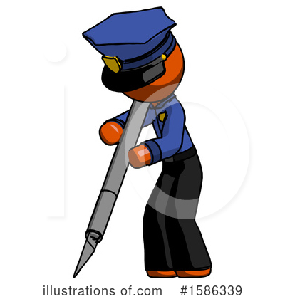 Royalty-Free (RF) Orange Design Mascot Clipart Illustration by Leo Blanchette - Stock Sample #1586339