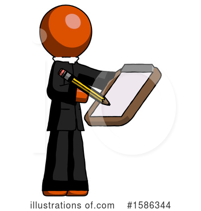 Royalty-Free (RF) Orange Design Mascot Clipart Illustration by Leo Blanchette - Stock Sample #1586344