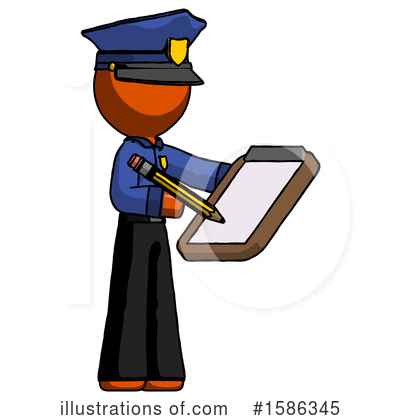 Royalty-Free (RF) Orange Design Mascot Clipart Illustration by Leo Blanchette - Stock Sample #1586345