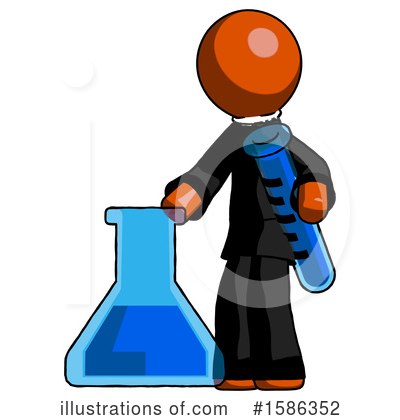 Royalty-Free (RF) Orange Design Mascot Clipart Illustration by Leo Blanchette - Stock Sample #1586352