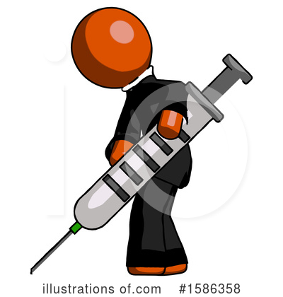 Royalty-Free (RF) Orange Design Mascot Clipart Illustration by Leo Blanchette - Stock Sample #1586358