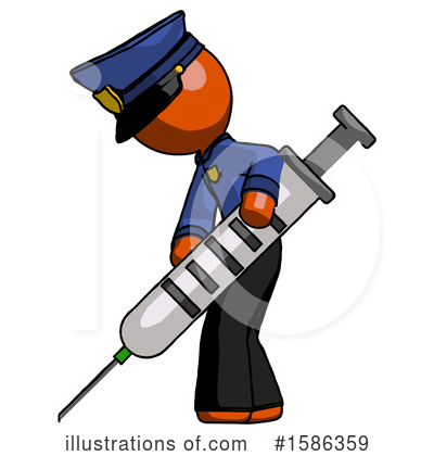 Royalty-Free (RF) Orange Design Mascot Clipart Illustration by Leo Blanchette - Stock Sample #1586359