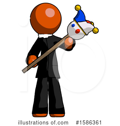 Royalty-Free (RF) Orange Design Mascot Clipart Illustration by Leo Blanchette - Stock Sample #1586361