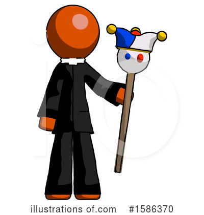 Royalty-Free (RF) Orange Design Mascot Clipart Illustration by Leo Blanchette - Stock Sample #1586370