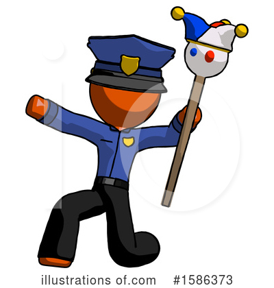 Royalty-Free (RF) Orange Design Mascot Clipart Illustration by Leo Blanchette - Stock Sample #1586373