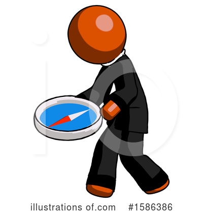 Royalty-Free (RF) Orange Design Mascot Clipart Illustration by Leo Blanchette - Stock Sample #1586386