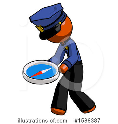 Royalty-Free (RF) Orange Design Mascot Clipart Illustration by Leo Blanchette - Stock Sample #1586387