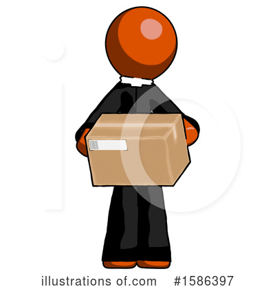 Royalty-Free (RF) Orange Design Mascot Clipart Illustration by Leo Blanchette - Stock Sample #1586397