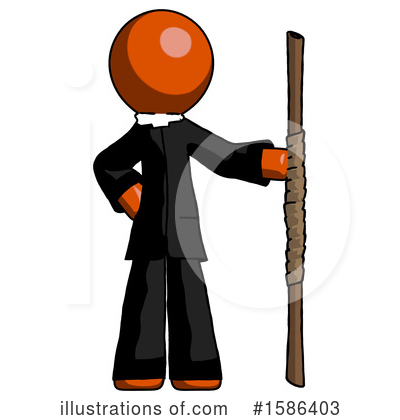 Royalty-Free (RF) Orange Design Mascot Clipart Illustration by Leo Blanchette - Stock Sample #1586403