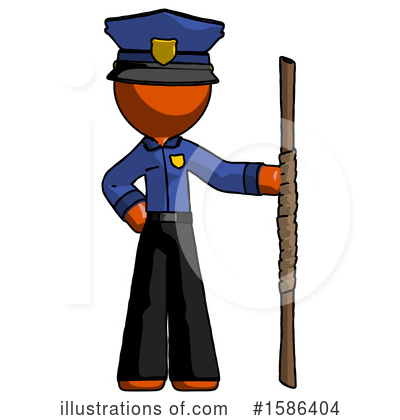 Royalty-Free (RF) Orange Design Mascot Clipart Illustration by Leo Blanchette - Stock Sample #1586404
