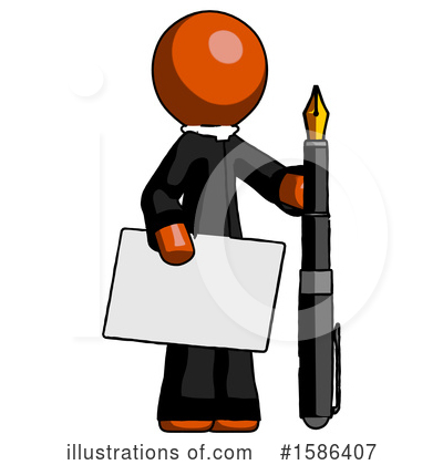 Royalty-Free (RF) Orange Design Mascot Clipart Illustration by Leo Blanchette - Stock Sample #1586407