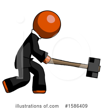 Royalty-Free (RF) Orange Design Mascot Clipart Illustration by Leo Blanchette - Stock Sample #1586409