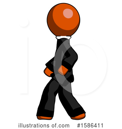 Royalty-Free (RF) Orange Design Mascot Clipart Illustration by Leo Blanchette - Stock Sample #1586411