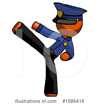 Royalty-Free (RF) Orange Design Mascot Clipart Illustration by Leo Blanchette - Stock Sample #1586416