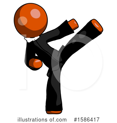 Royalty-Free (RF) Orange Design Mascot Clipart Illustration by Leo Blanchette - Stock Sample #1586417