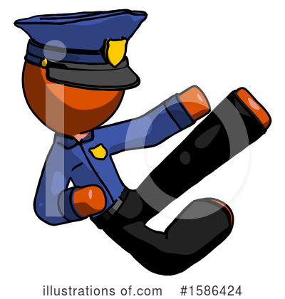 Royalty-Free (RF) Orange Design Mascot Clipart Illustration by Leo Blanchette - Stock Sample #1586424