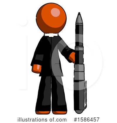 Royalty-Free (RF) Orange Design Mascot Clipart Illustration by Leo Blanchette - Stock Sample #1586457