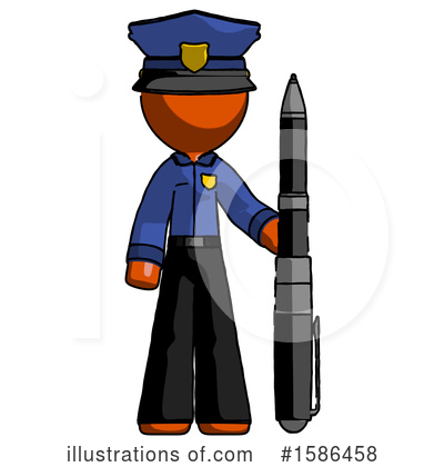 Royalty-Free (RF) Orange Design Mascot Clipart Illustration by Leo Blanchette - Stock Sample #1586458
