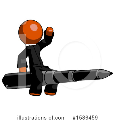 Royalty-Free (RF) Orange Design Mascot Clipart Illustration by Leo Blanchette - Stock Sample #1586459