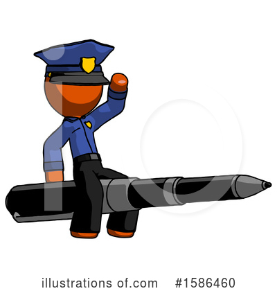 Royalty-Free (RF) Orange Design Mascot Clipart Illustration by Leo Blanchette - Stock Sample #1586460