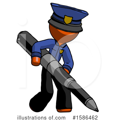 Royalty-Free (RF) Orange Design Mascot Clipart Illustration by Leo Blanchette - Stock Sample #1586462