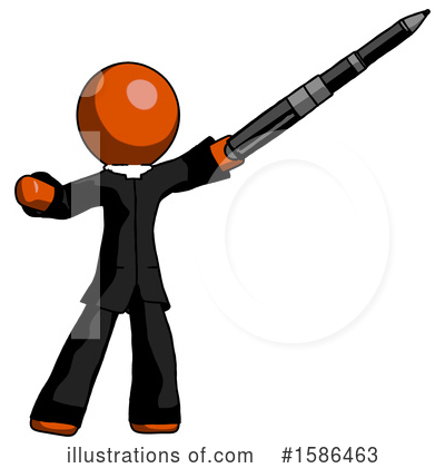 Royalty-Free (RF) Orange Design Mascot Clipart Illustration by Leo Blanchette - Stock Sample #1586463