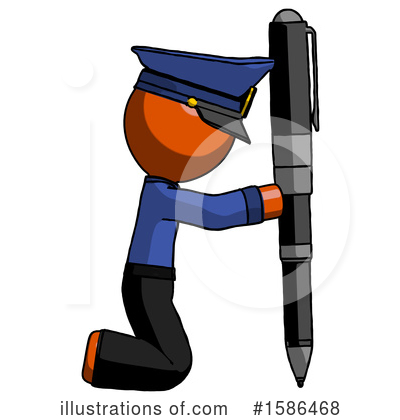 Royalty-Free (RF) Orange Design Mascot Clipart Illustration by Leo Blanchette - Stock Sample #1586468
