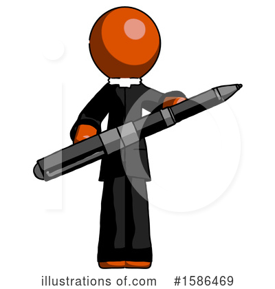 Royalty-Free (RF) Orange Design Mascot Clipart Illustration by Leo Blanchette - Stock Sample #1586469