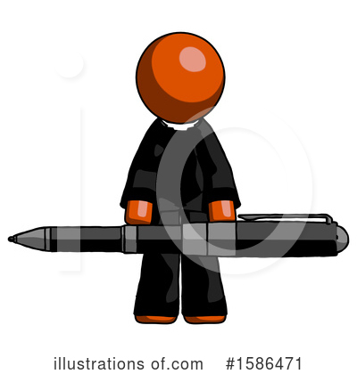 Royalty-Free (RF) Orange Design Mascot Clipart Illustration by Leo Blanchette - Stock Sample #1586471